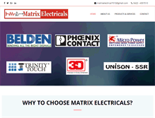 Tablet Screenshot of matrixelectricals.com